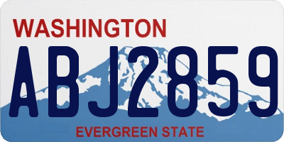 WA license plate ABJ2859