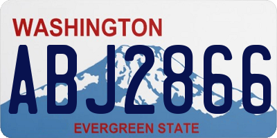 WA license plate ABJ2866