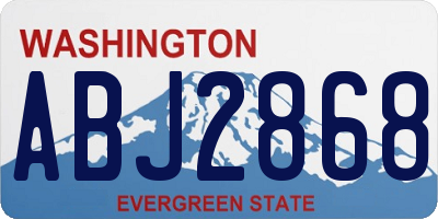 WA license plate ABJ2868