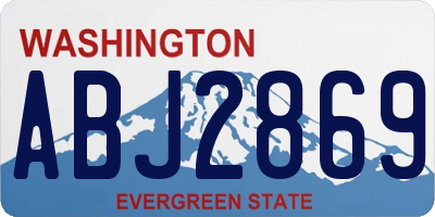 WA license plate ABJ2869