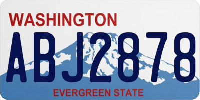 WA license plate ABJ2878