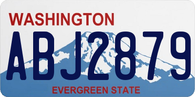 WA license plate ABJ2879