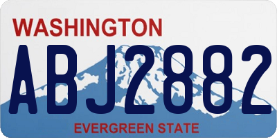 WA license plate ABJ2882