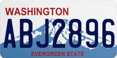 WA license plate ABJ2896