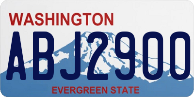 WA license plate ABJ2900