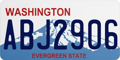 WA license plate ABJ2906