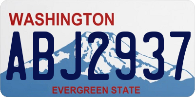 WA license plate ABJ2937