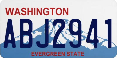WA license plate ABJ2941