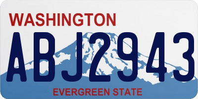 WA license plate ABJ2943