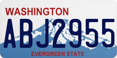 WA license plate ABJ2955