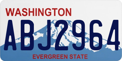 WA license plate ABJ2964