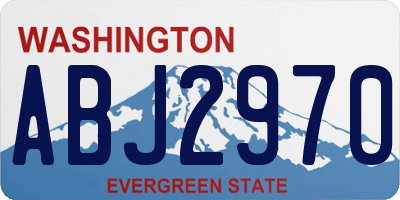 WA license plate ABJ2970