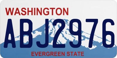 WA license plate ABJ2976