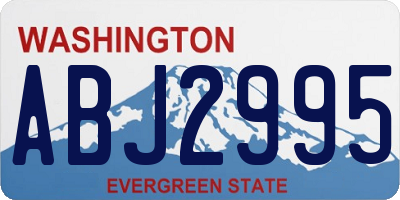 WA license plate ABJ2995