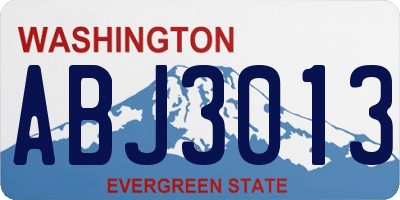 WA license plate ABJ3013