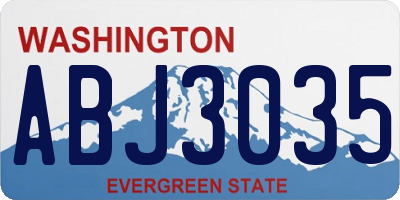 WA license plate ABJ3035