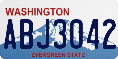 WA license plate ABJ3042