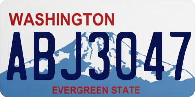 WA license plate ABJ3047