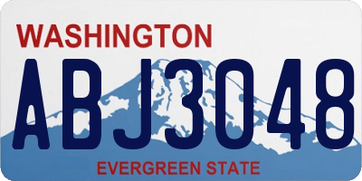 WA license plate ABJ3048