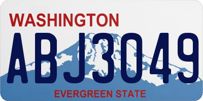 WA license plate ABJ3049