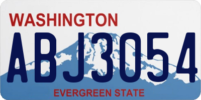 WA license plate ABJ3054