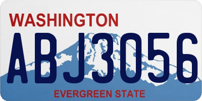 WA license plate ABJ3056