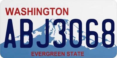 WA license plate ABJ3068