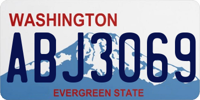 WA license plate ABJ3069