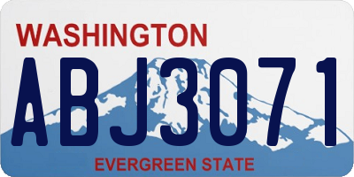 WA license plate ABJ3071