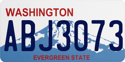 WA license plate ABJ3073