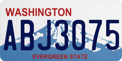 WA license plate ABJ3075