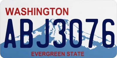 WA license plate ABJ3076