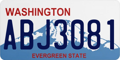 WA license plate ABJ3081