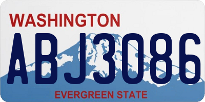 WA license plate ABJ3086