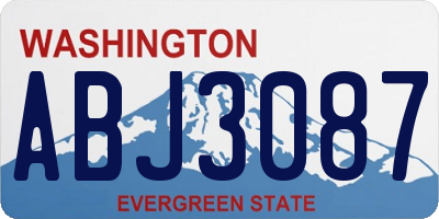 WA license plate ABJ3087