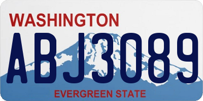 WA license plate ABJ3089