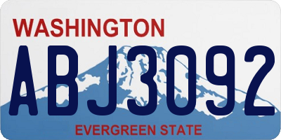 WA license plate ABJ3092