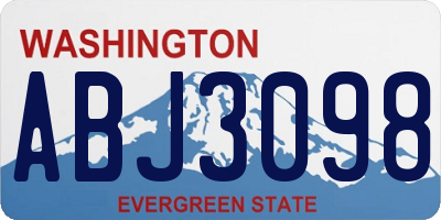 WA license plate ABJ3098