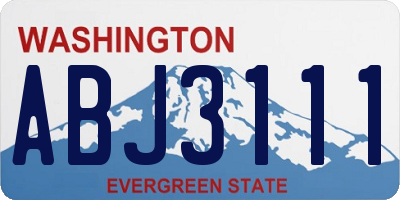 WA license plate ABJ3111