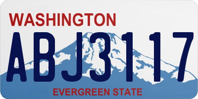 WA license plate ABJ3117