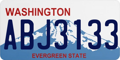 WA license plate ABJ3133