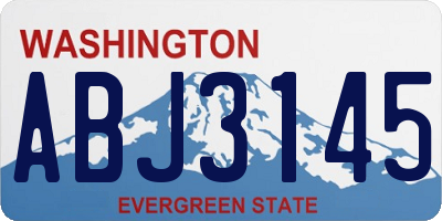 WA license plate ABJ3145