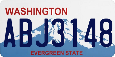 WA license plate ABJ3148