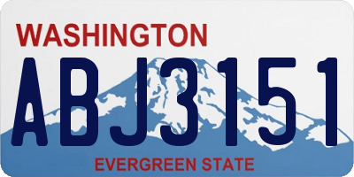 WA license plate ABJ3151