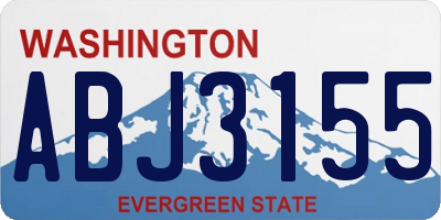 WA license plate ABJ3155