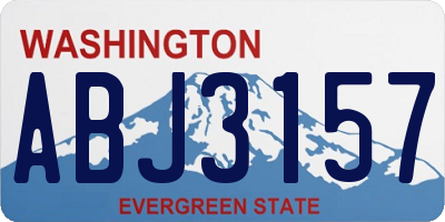 WA license plate ABJ3157