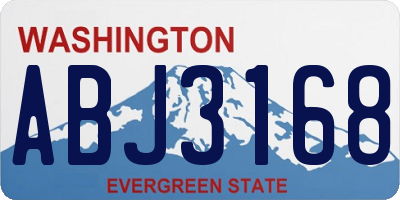WA license plate ABJ3168