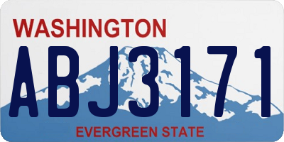 WA license plate ABJ3171