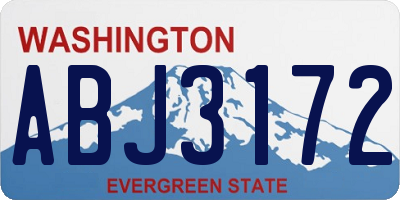 WA license plate ABJ3172