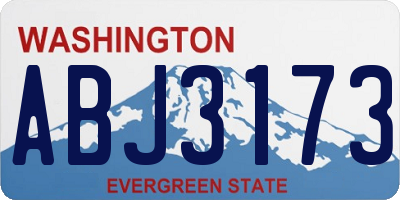 WA license plate ABJ3173
